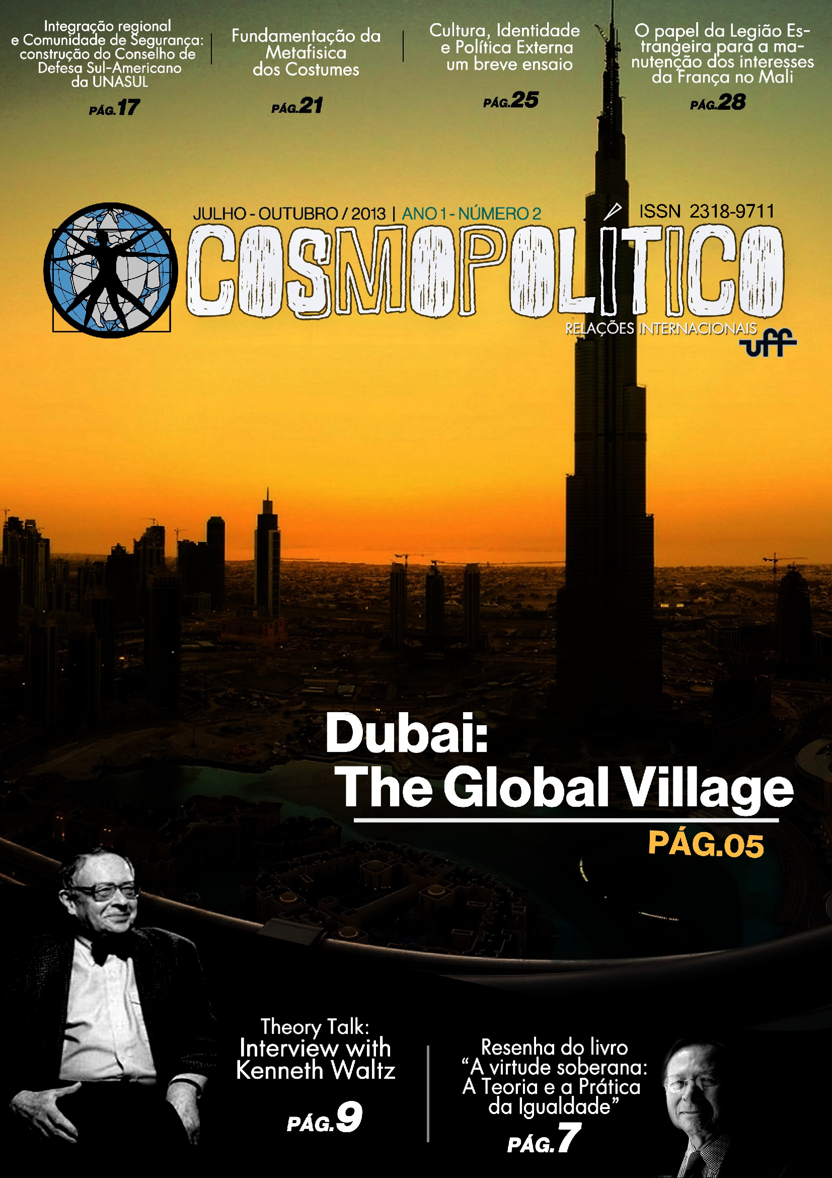 Imagem de capa: Silhueta do Burj Khalifa e outros prédios com o pôr de sol ao fundo