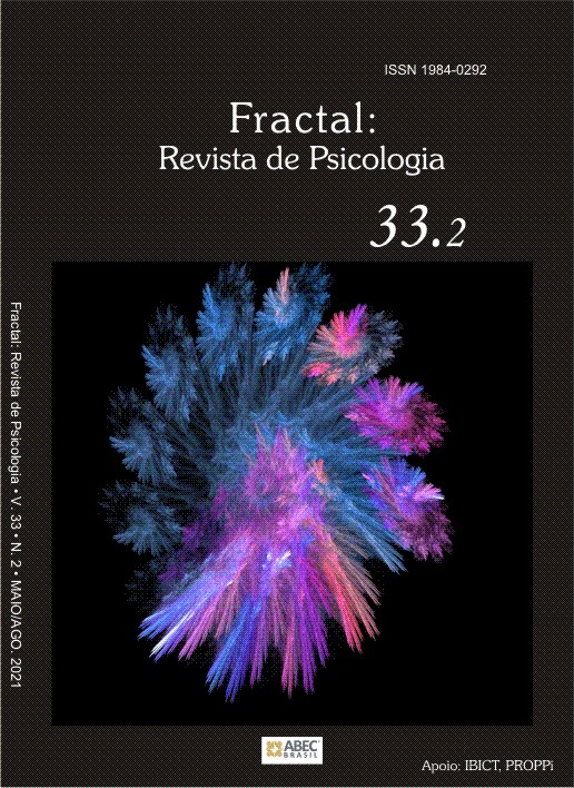 Capa da edição 33.2 do ano de 2021. A capa contém o número do ISSN, o título da revista, o número do volume e da edição e a imagem de um fractal